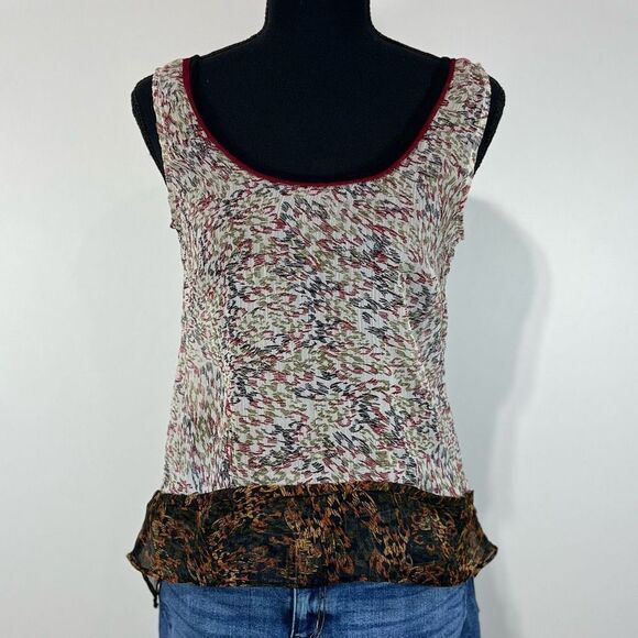 American Rag Sheer Tank Top Sz Small Women’s Multicolor - Picture 1 of 5